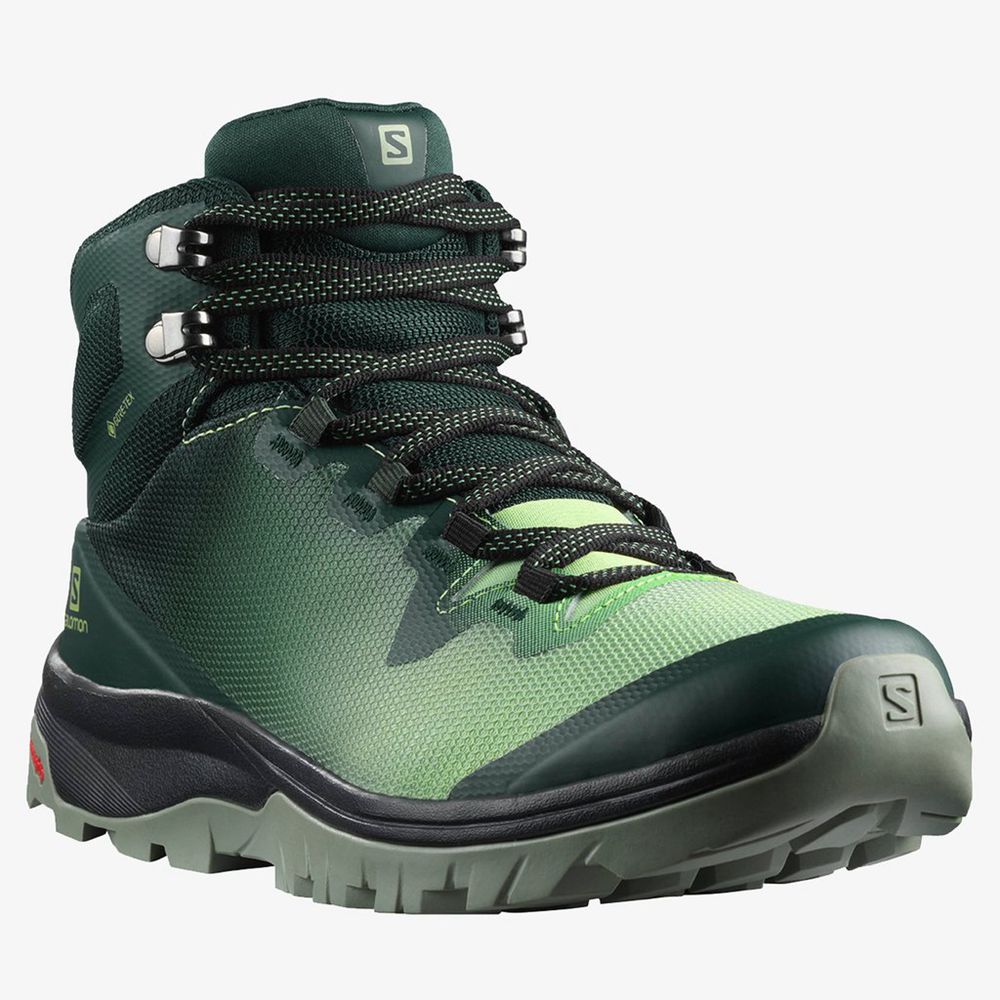 SALOMON VAYA MID GTX Philippines - Women's Trail Running Shoes - Green | 017964-OCE